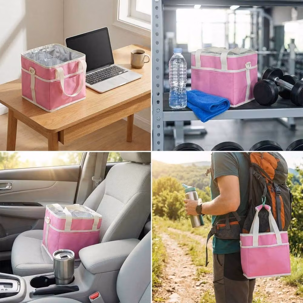 Quipulse Insulated Fabric Tote Bag in Pink – 2
