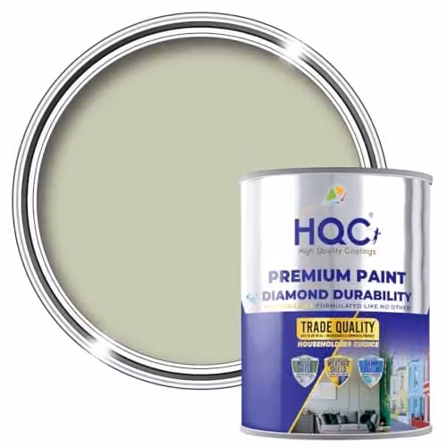 HQC Paints Barn Paint in Green, 1 l, Quick-Drying Weatherproof Satin Gloss Wood Paint for Outdoor Furniture and Fences – 1