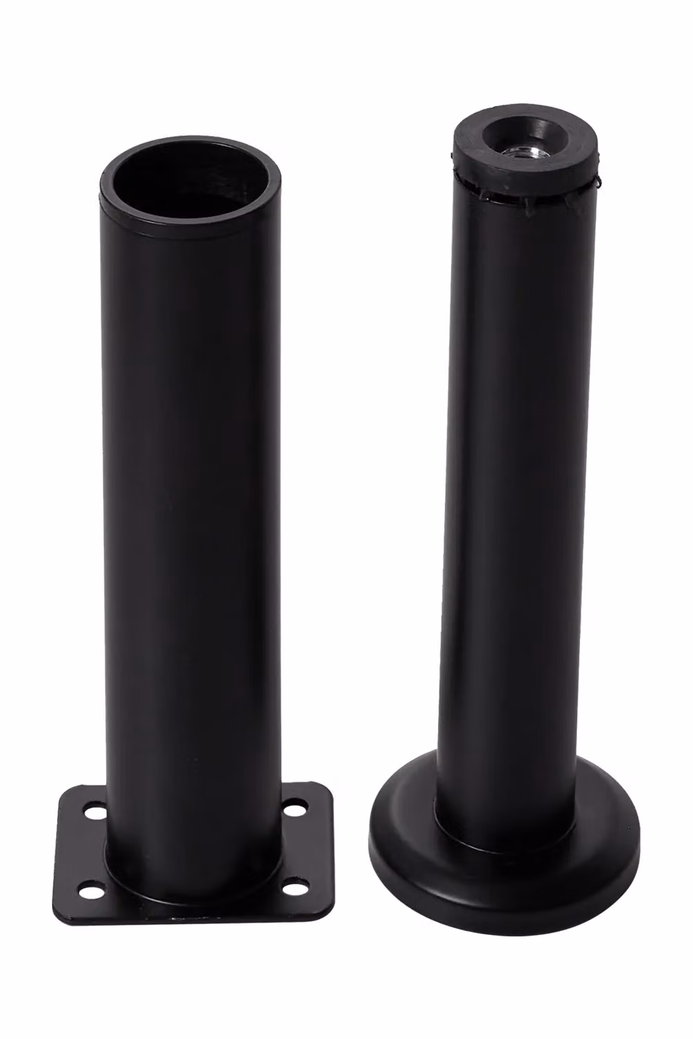 Living and Home 4 Piece Adjustable Heavy Duty Carbon Steel Furniture Support Legs with Rubber Pads for Cabinets and Coffee Tables, Black, Height: 18-32 cm – 4