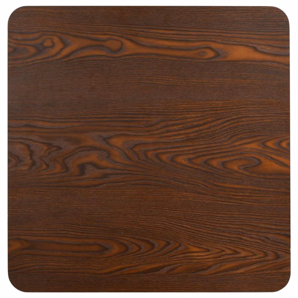 Berkfield Home Elegant Bistro Table in Dark Brown MDF and Metal, W/D/H: 50 x 50 x 75 cm – 3