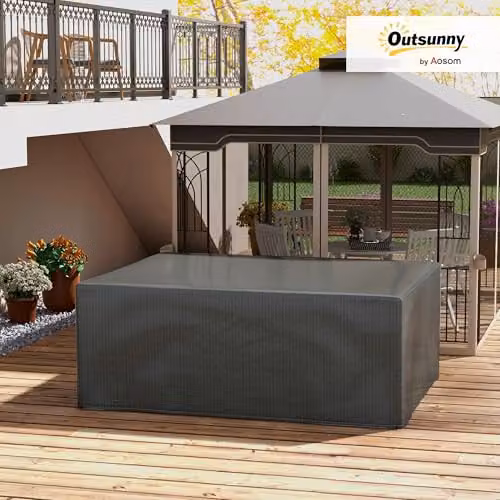 Outsunny Waterproof Grey Garden Furniture Cover for Patio Sets, W/D/H: 235 x 190 x 90 cm – 2
