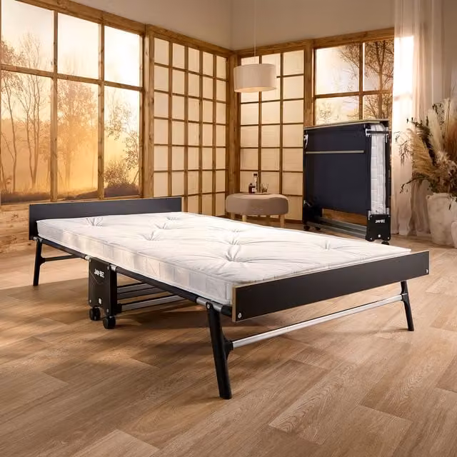 Jay-Be GP120 Grand Folding Bed with e-Pocket Tufted Mattress in Black