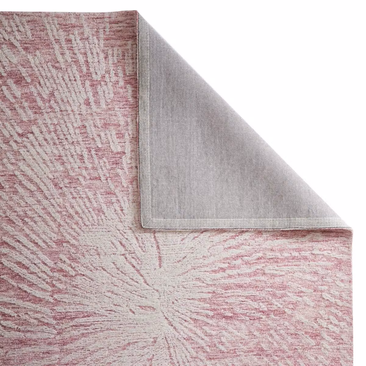 The Rug Shop UK Pink Modern Abstract Hand Tufted Wool and Cotton Area Rug W: 200 cm, D: 280 cm – 2