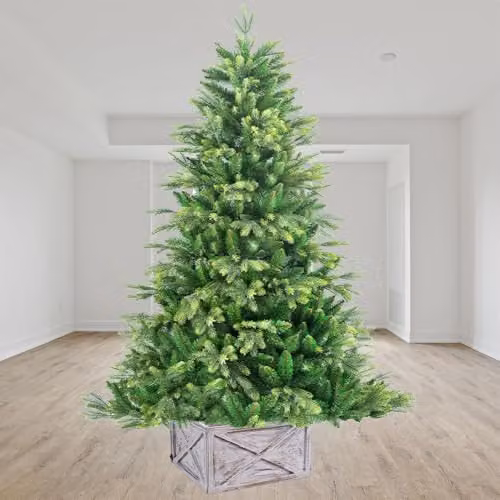 Shatchi Foldable Wooden Christmas Tree Skirt Box, W/D/H: 45 x 43 x 25 cm – 2