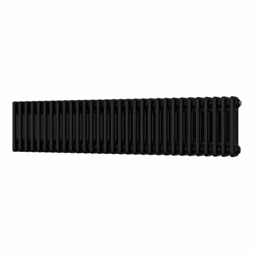UK Radiators Alpha Black 3 Column Traditional Cast-Iron Style Steel Radiator with Feet, H: 30 cm, W: 135.5 cm – 2