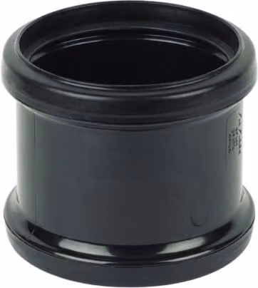 FloPlast Xtraflo 110mm Double Socket Downpipe Coupling in Black