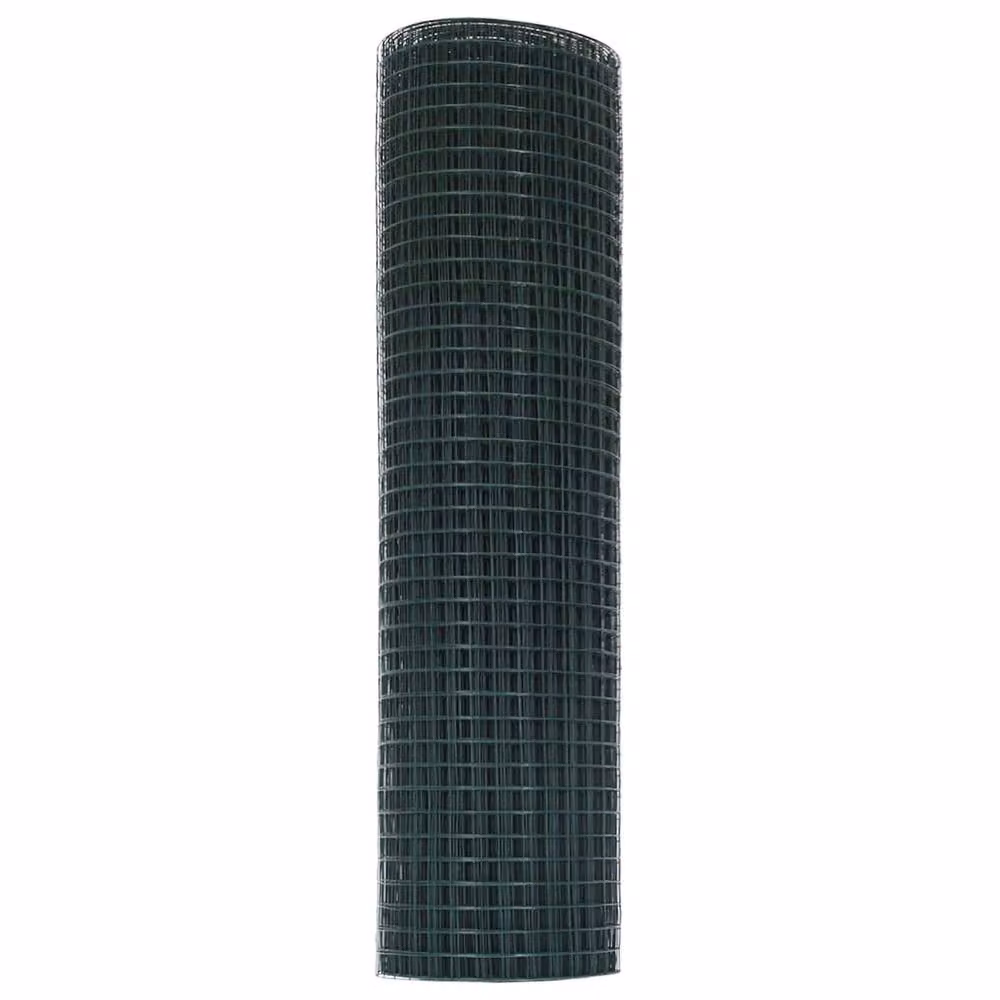 Berkfield Home Lush Green PVC Coated Steel Welded Wire Fence, W: 0.8 m, L: 25 m – 3
