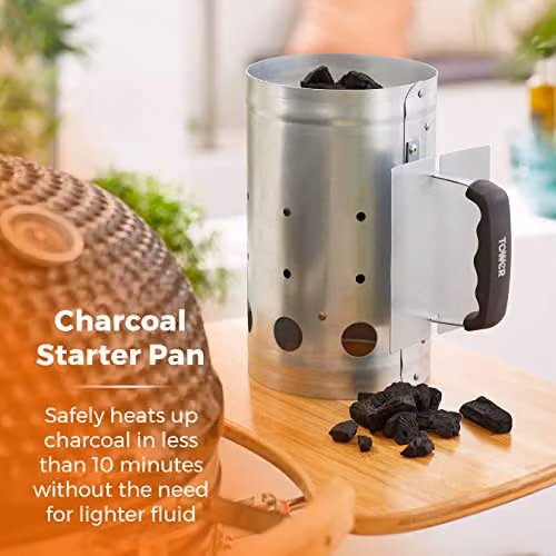 Tower Outdoor Living Charcoal Starter Pan in Silver Stainless Steel, W/D/H: 28.0 x 28.0 x 17.0 cm – 2
