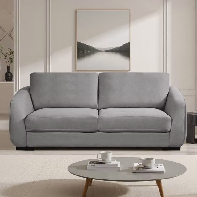 Artemis Home Fairview 3 Seat Upholstered Fabric Sofa in Grey