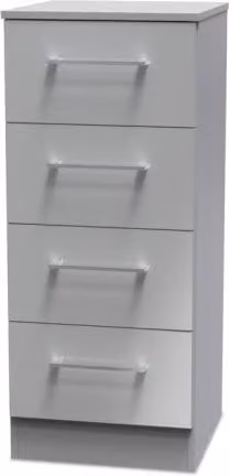 Welcome Worcester 4 Drawer Tall Narrow Chest of Drawers in White Matt Finish