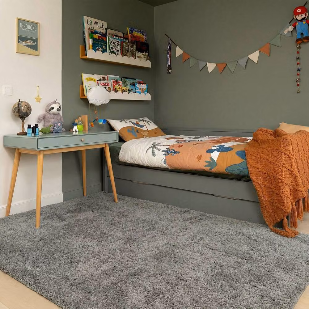 Kukoon Grey Premium Shaggy Machine Washable Rug, W: 200 cm, D: 290 cm – 2