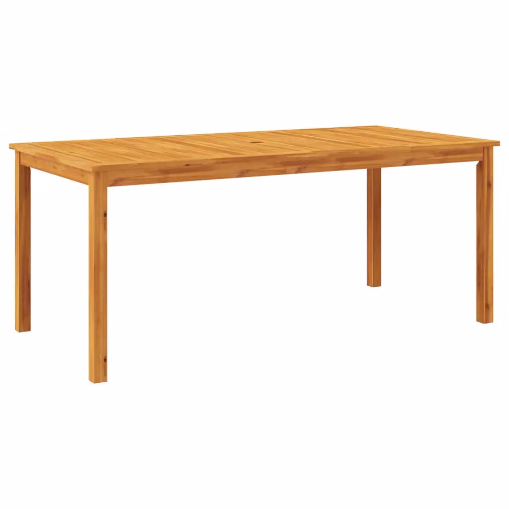 Berkfield Home Garden Rustic Acacia Solid Wood Dining Table in Brown, W/D/H: 180 x 90 x 75 cm – 2