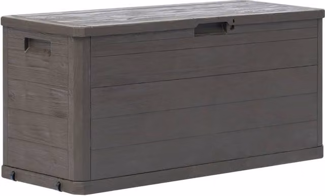 Berkfield Home Brown Plastic Garden Storage Box 280 L – 1