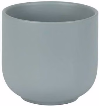 KDMD Hortus Havana Matt Grey Ceramic Tabletop Pots, 4 Pack, Diameter: 11 cm – 1