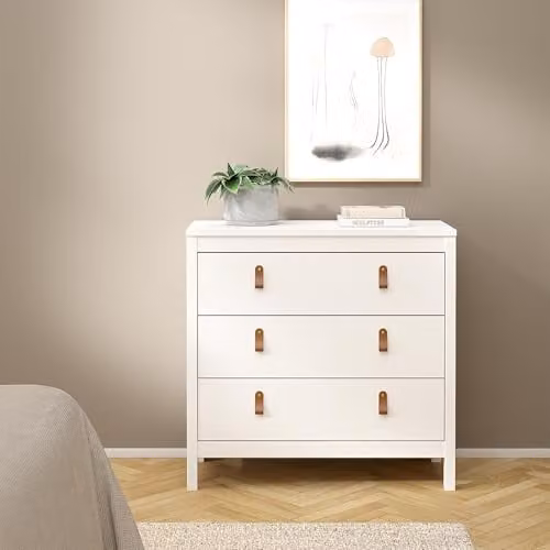 Furniture To Go Barcelona Chest of 3 Drawers in White and Brown – 4