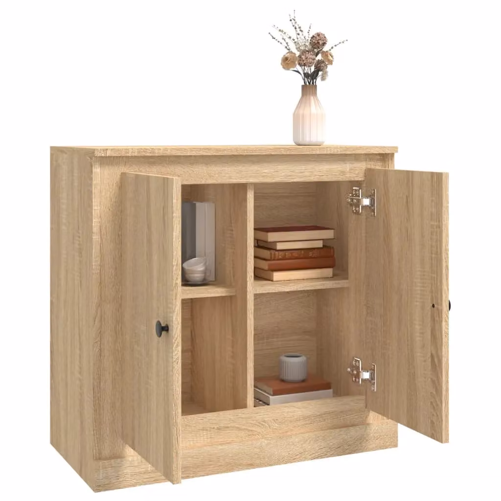 Berkfield Home Sonoma Oak Sideboard in Brown, W/D/H: 70 x 35.5 x 67.5 cm – 2