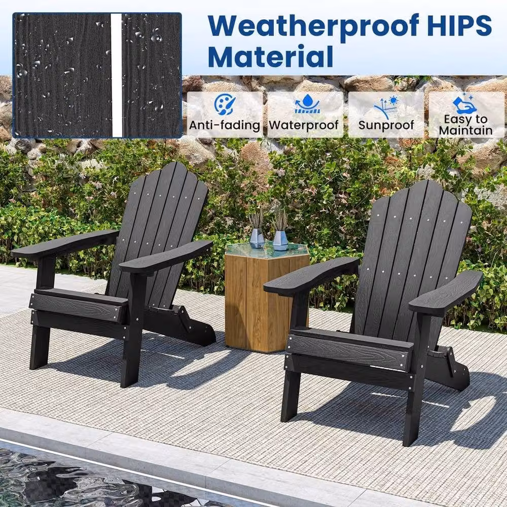NESTLUNE Oversized Patio Chair with Wide Armrests in Black – 4
