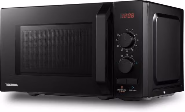 Livingandhome 20 Litre Black Freestanding Solo Microwave Oven