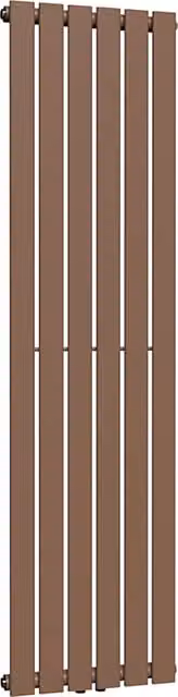 Lux Heat Flat Coloured Vertical Radiator in Brown, H 160 cm x W 42 cm