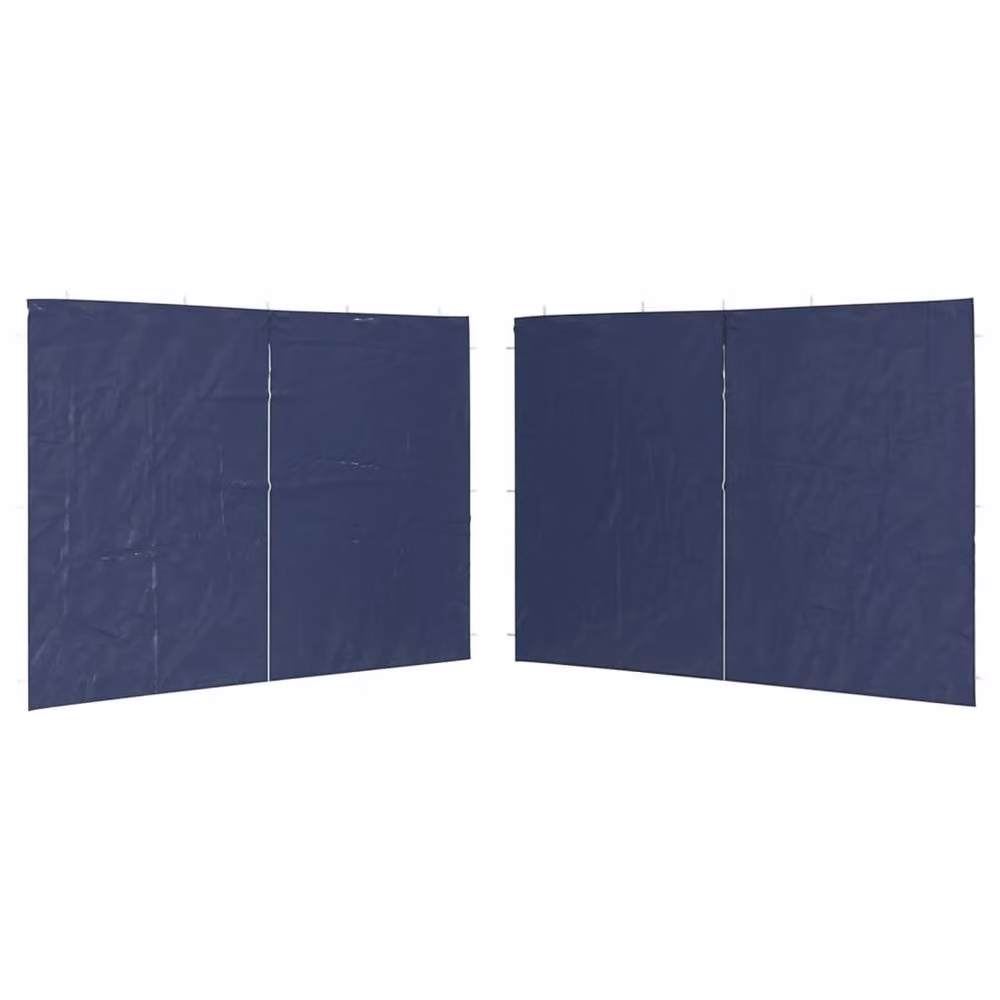 Berkfield Home Party Tent Sidewalls with Zipper, 2 Pieces, Blue PE Plastic – 2