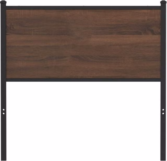 Berkfield Home Brown Oak Headboard in Engineered Wood and Steel