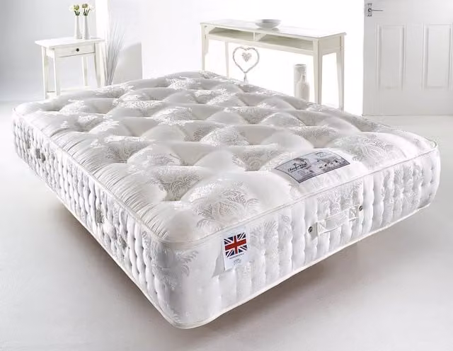 Somnior The Cashmere 2000 Hybrid Mattress in White, Medium Firm, W/D/H: 180 x 200 x 30 cm
