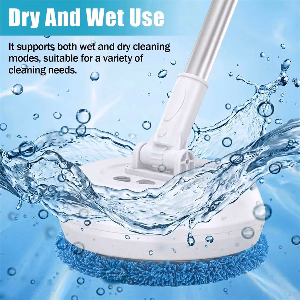 Kelvenix Electric Rechargeable Cordless Powered Floor Cleaner with Extension Pole, White – 2
