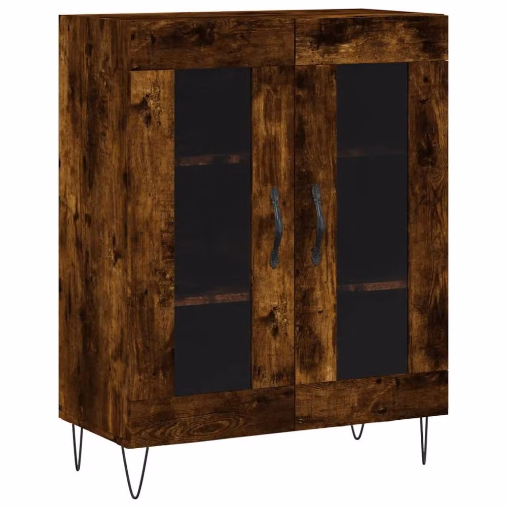 Berkfield Home Smoked Oak Sideboard in Brown, W/D/H: 69.5 x 34 x 90 cm – 3