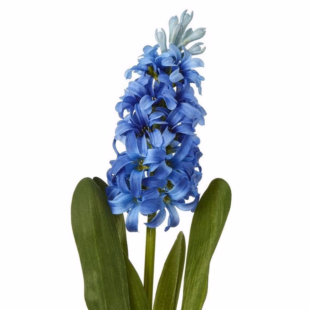 Lemon Pavilion Furniture and Decor Blue Hyacinth Single Stem Plastic Flower, Height: 44 cm – 2