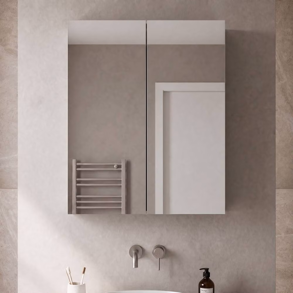 Balterley Blue 50/50 Split Mirrored Bathroom Cabinet, Width: 60 cm – 2