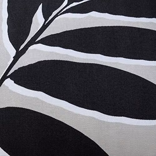 Fusion Black and Beige Floral Leaf Print Filled Square Cushion, W/D/H: 43 x 43 x 43 cm – 8