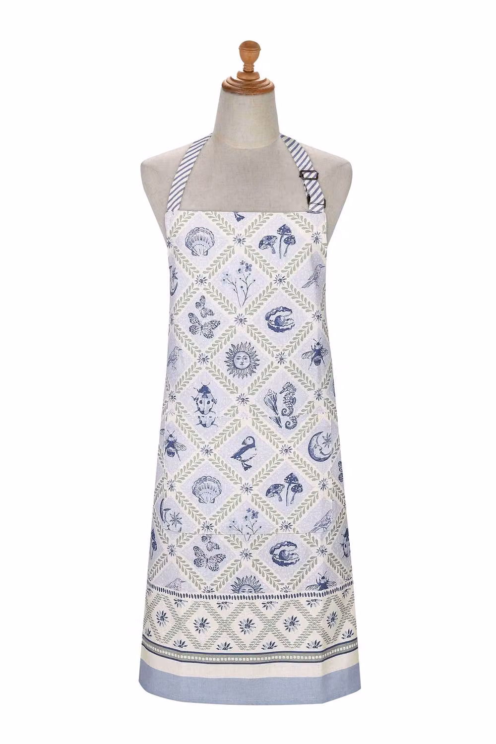 Ulster Weavers Coastal Treasures Cotton Apron in Blue and Green – 2