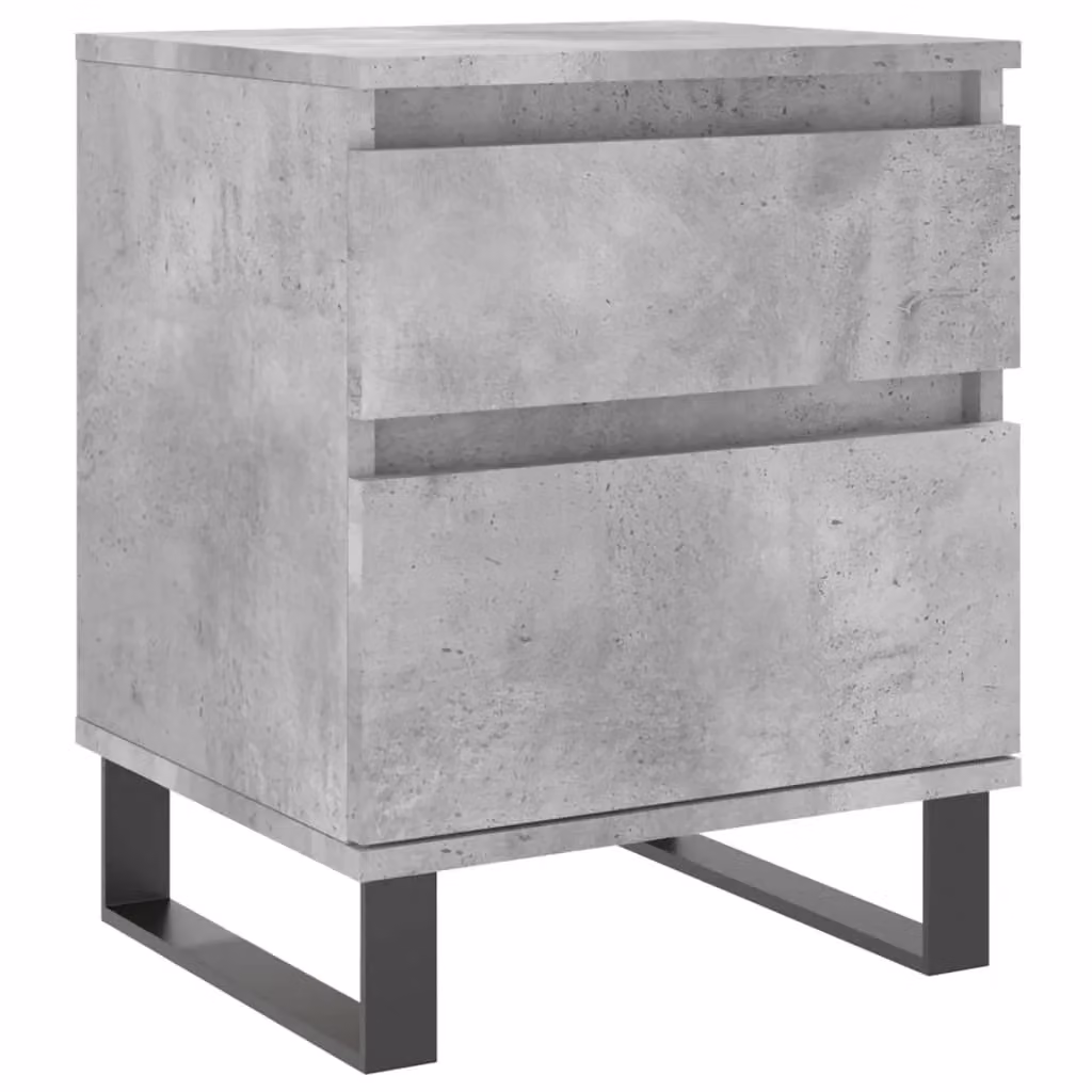 Berkfield Home Bedside Cabinet in Concrete Grey, W: 40 cm, D: 35 cm, H: 50 cm – 2