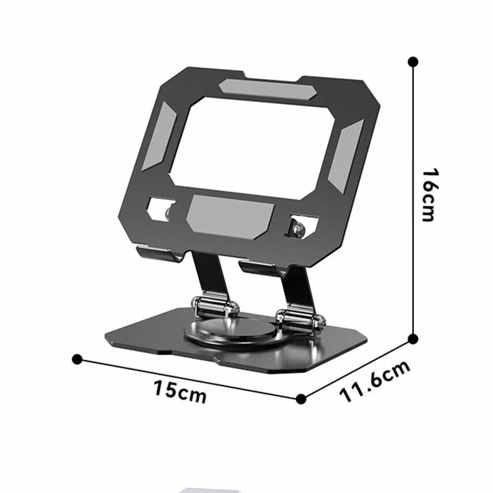 VOGREX Black Portable Metal Desktop Swivel Tablet Stand Holder – 2
