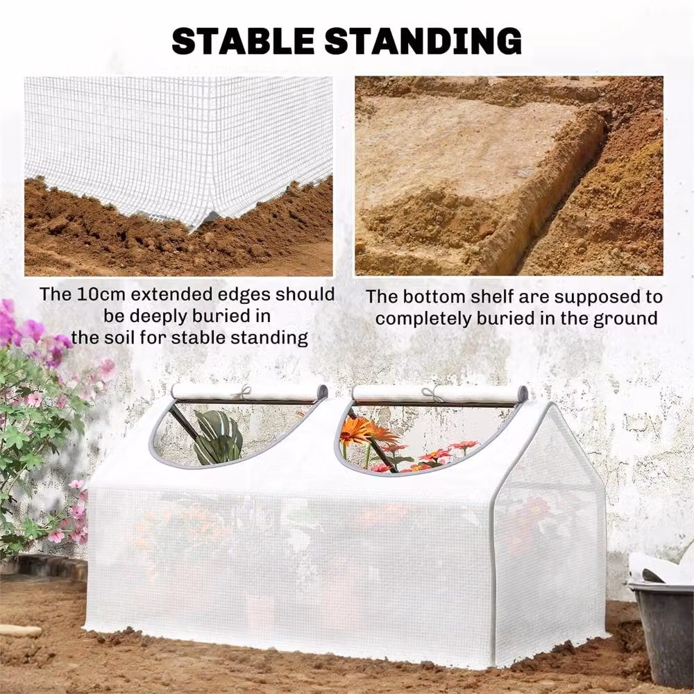 Havendro White Plant Greenhouse for Vegetables and Herbs, W/D/H: 100 x 100 x 60 cm – 3