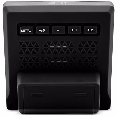 Acctim Varsity Digital Radio Controlled Alarm Clock with Crescendo Alarm, Date and Temperature Display in Black – 3
