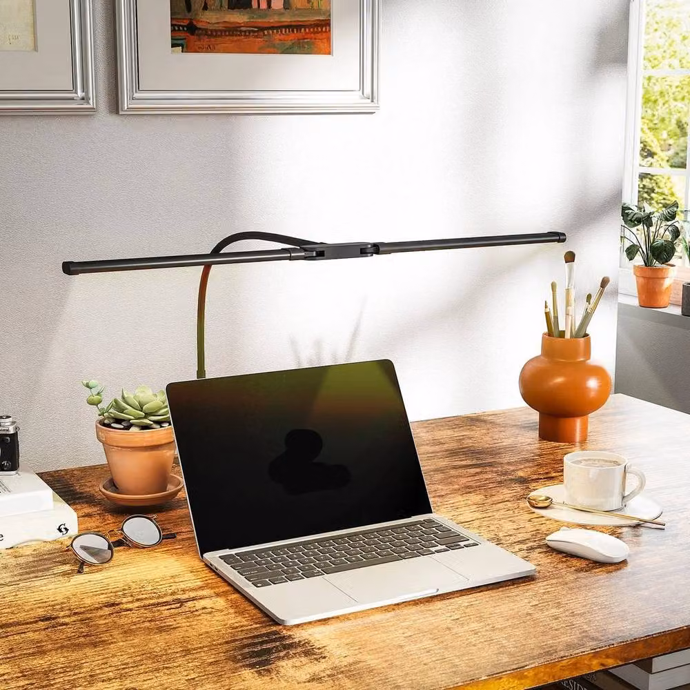 EONLION Double Head Table Lamp in Black with 3 Colour Modes and 10 Dimmable Settings – 4