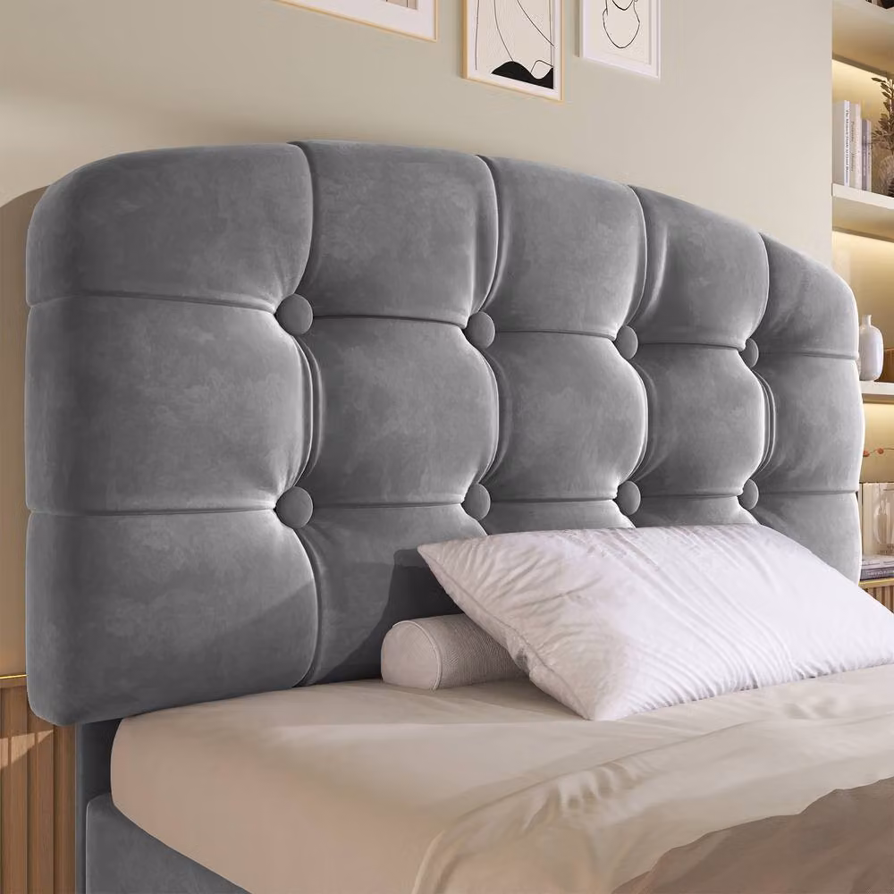 ModernLuxe Childrens Single Bed in Grey with Adjustable Headboard and Drawers, W/D/H: 90 x 190 x 115 cm – 6