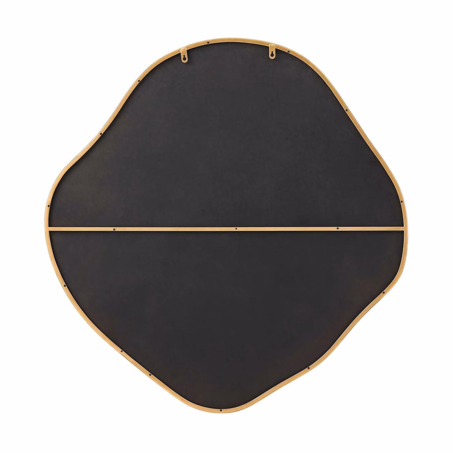 FurnitureboxUK Vita Irregular Pebble Wall Mirror with Black or Gold Metal Frame – 2