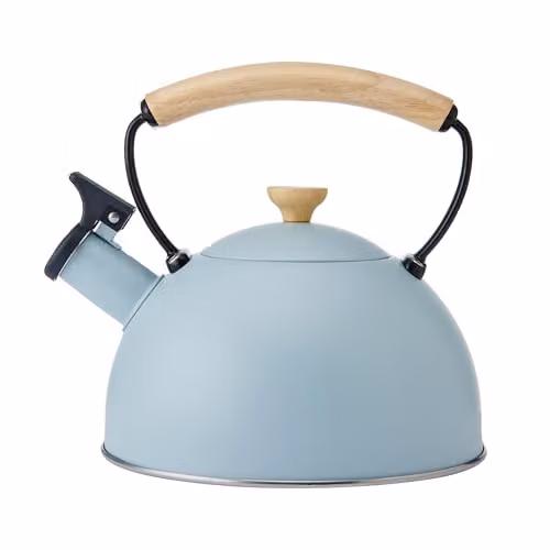 La Cafetiere Stainless Steel Whistling Kettle in Blue, 1.6L