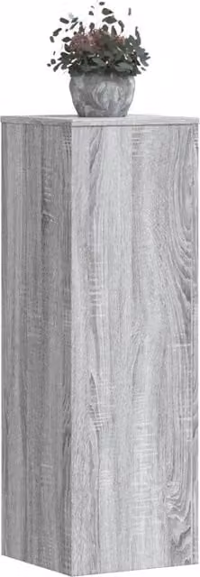 Berkfield Home Set of 2 Modern Grey Sonoma Plant Stands, Engineered Wood, W/D/H: 33 x 33 x 100 cm