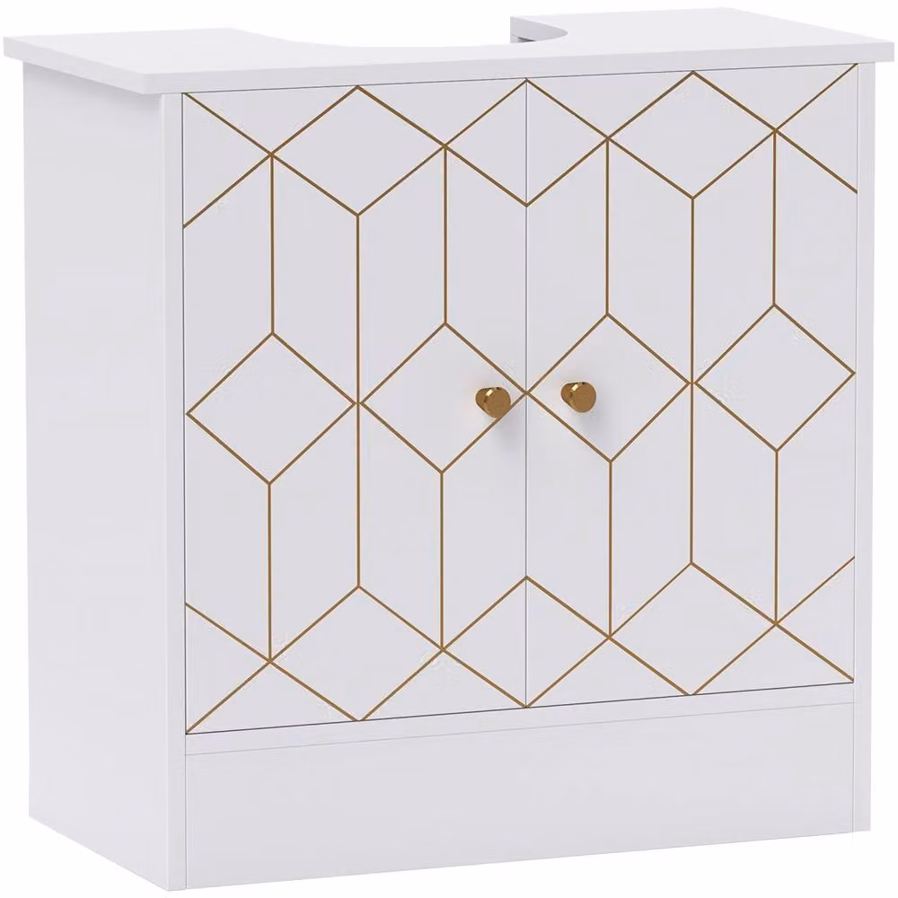 Wyld Haus Verado White Under Sink Bathroom Cabinet W/D/H: 60 x 30 x 60 cm – 2