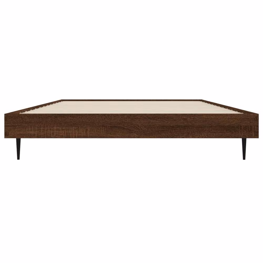 Berkfield Home Modern Bed Frame in Brown Oak, W/D/H: 100 x 200 cm – 3