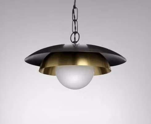CTO Lighting Carapace Chain DALI-A Modern Suspended Pendant Light in Gold/Brass and White