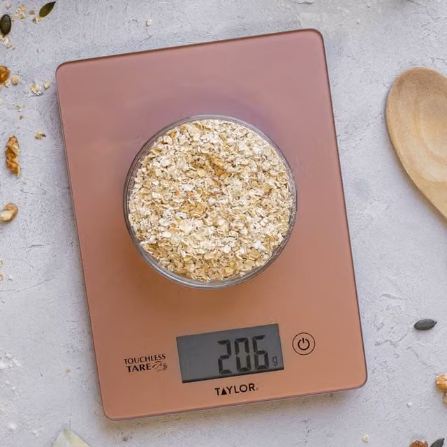 Taylor Digital Kitchen Scale in Rose Gold, 5kg Capacity