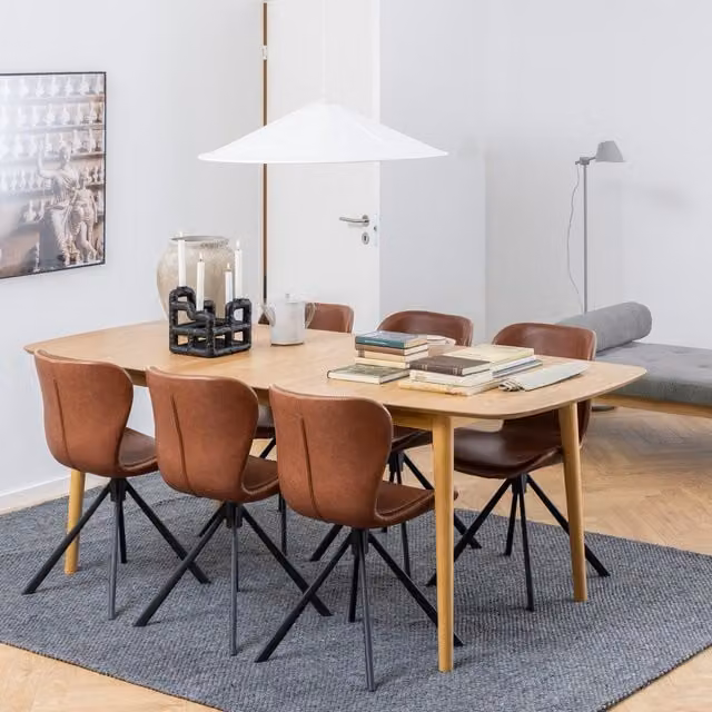 Furniture To Go Montreux Extending Oval Dining Table in Brown Oak