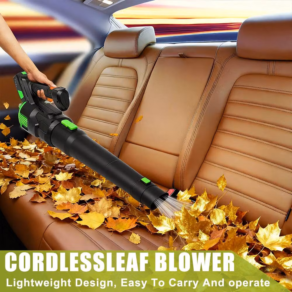 Ventryn 21V Brushless Motor Cordless Electric Leaf Blower with Rechargeable Battery, Black – 3