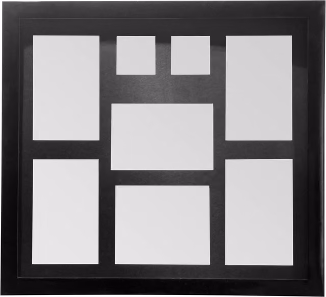 Premier Housewares Multi Photo Frame, Black, Rectangular Tabletop Design, W/D/H: 40 x 36 x 3 cm – 1