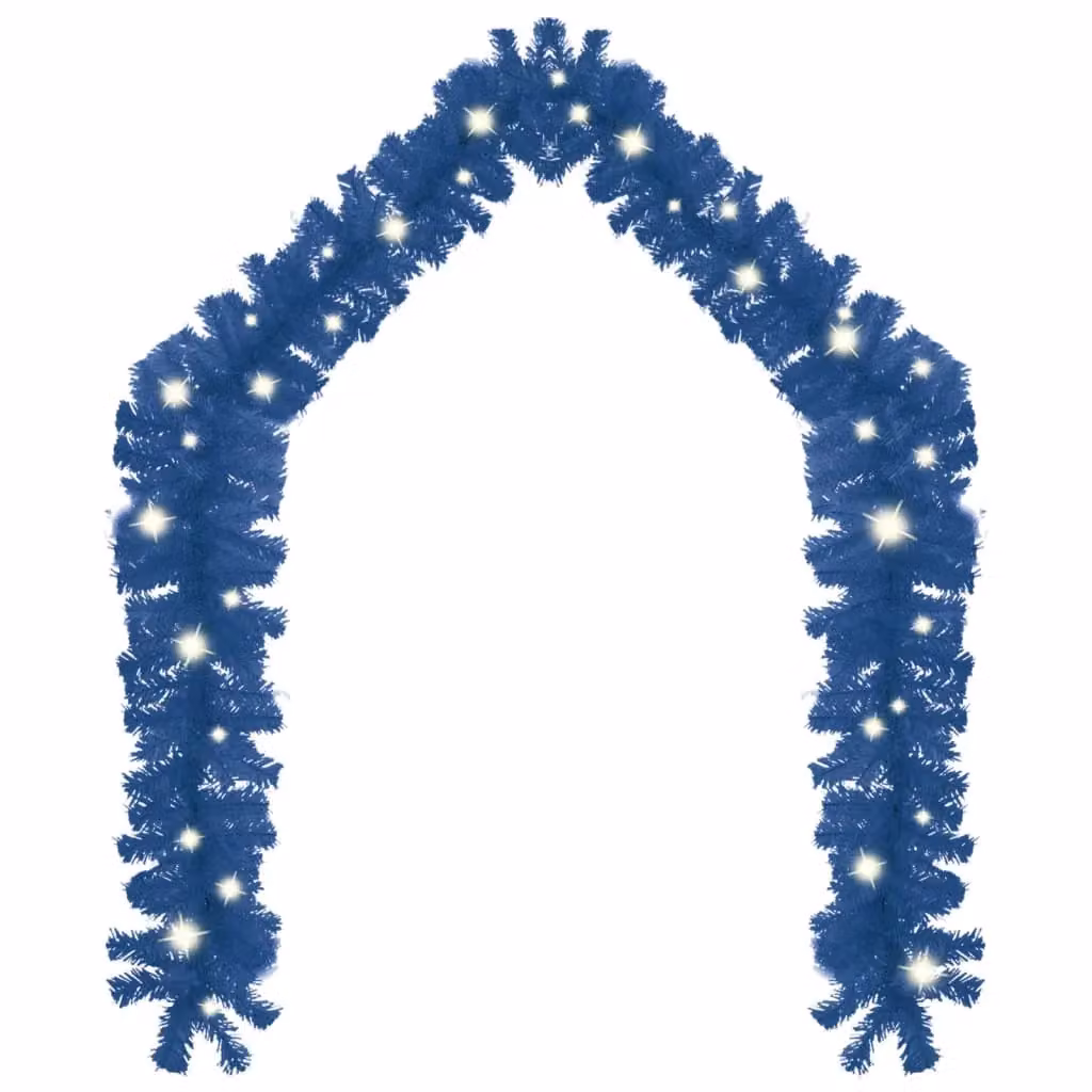 Berkfield Home Christmas Garland with LED Lights, Blue, 5 m – 2