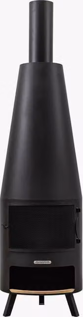 Perch & Parrow Scorcher Chiminea with Pizza Slot in Black